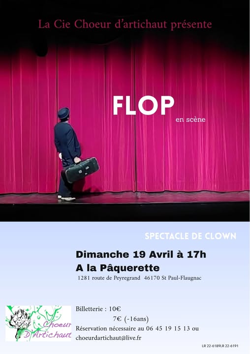 Spectacle de clown par la Cie Chœur d'artichaut : "Flop en scène" — visuel événement