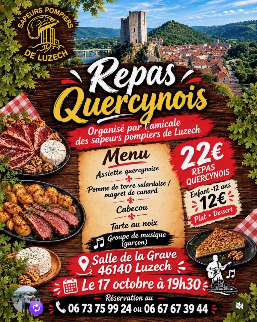 Repas des  pompiers de Luzech