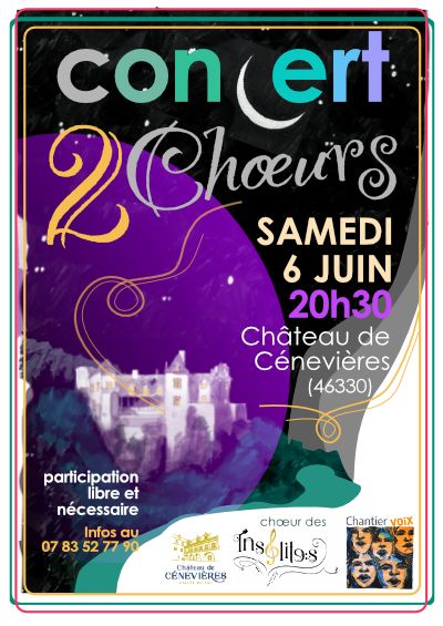 Concerts 2 Cœurs  au Château de Cénevières — visuel événement