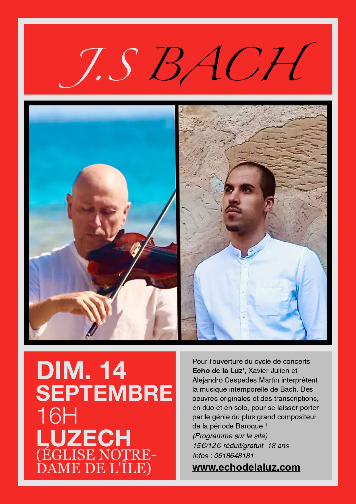 Concert de l'Echo de la Luz : Soirée Bach