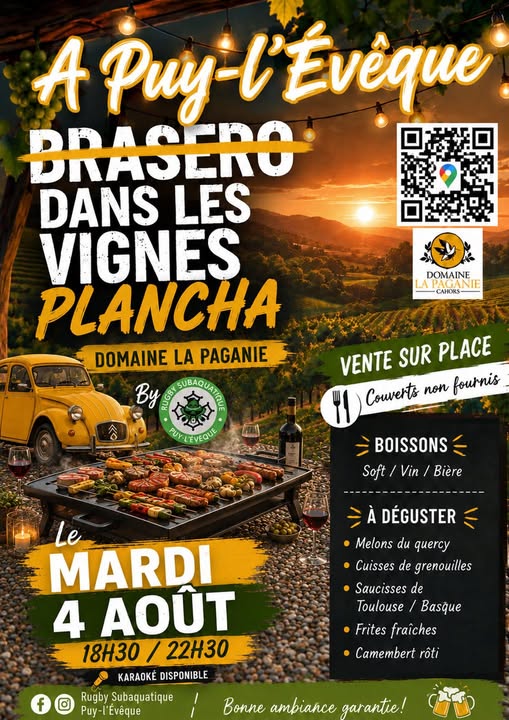Plancha dans les vignes au domaine La Paganie