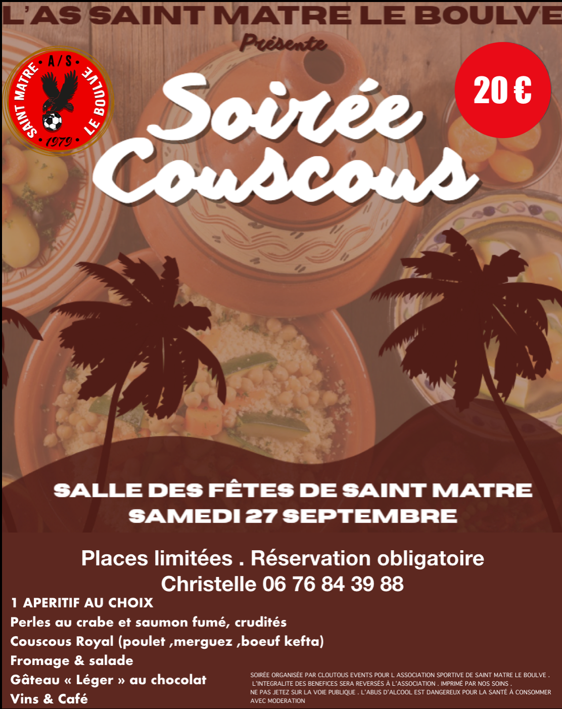 Soirée couscous de l'AS Saint Matré Le Boulvé