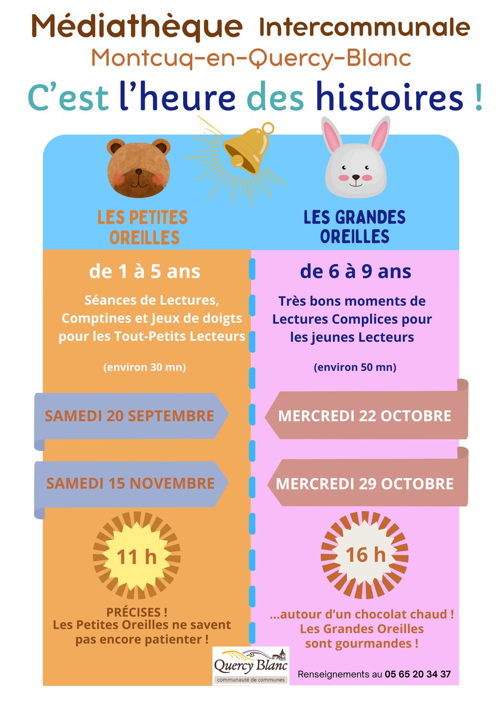 C'est l'heure des histoires : les Grandes Oreilles (6 - 9 ans)