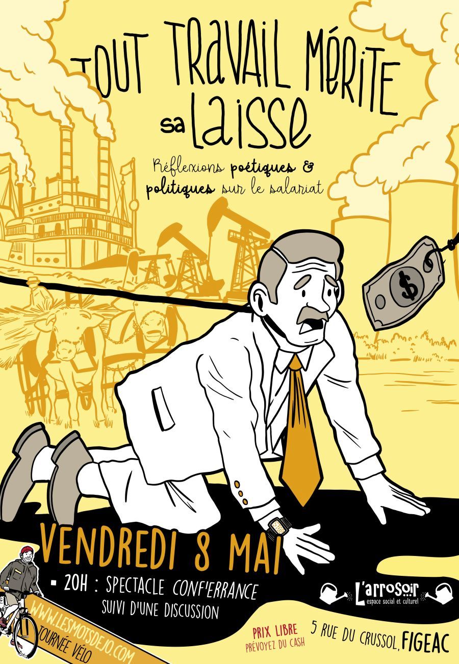 Spectacle à l'Arrosoir Figeac : Conf-errance - Tout travail mérite sa laisse — visuel événement