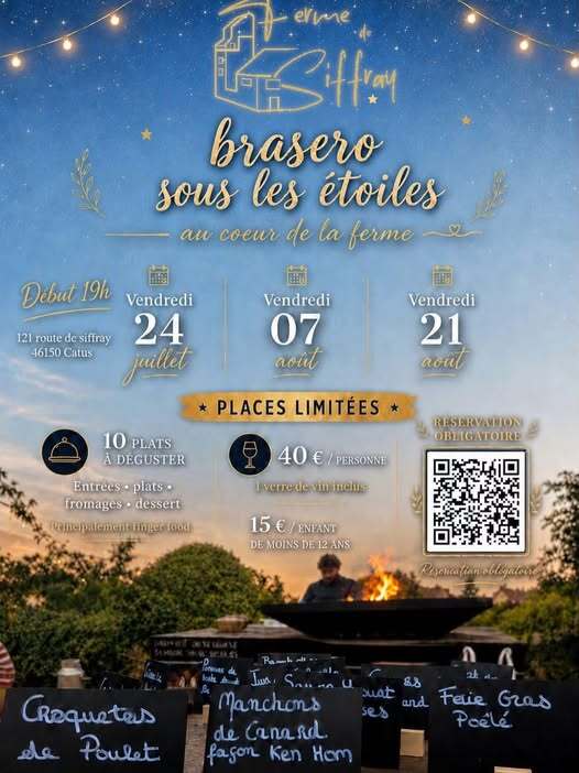 Soirée brasero sous les étoiles à la Ferme de Siffray