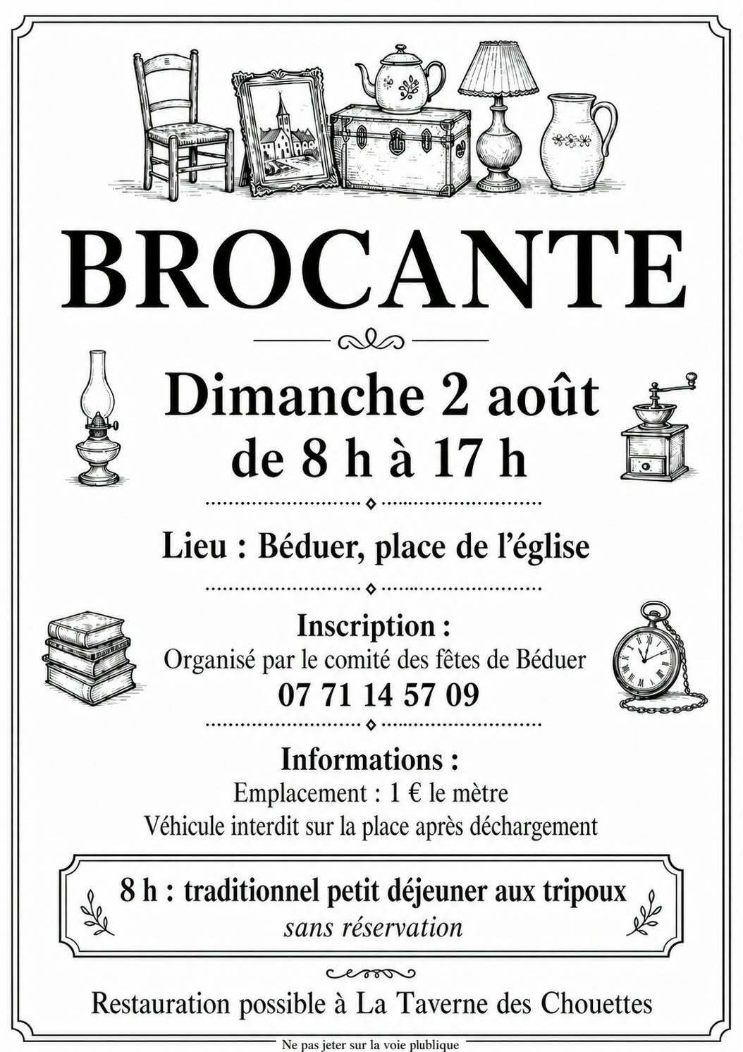 Brocante, vide-greniers à Béduer