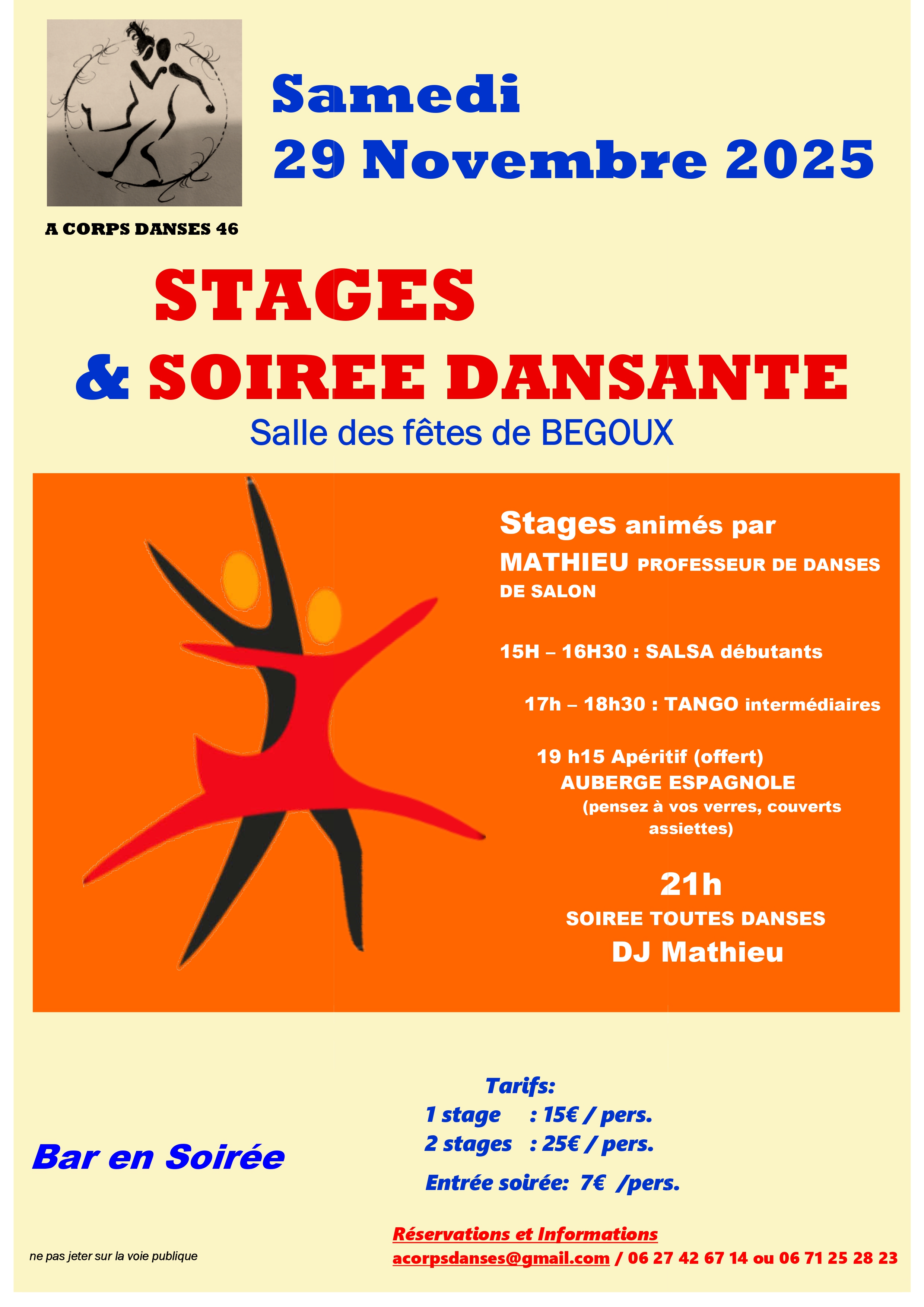 Stage de danse à Bégoux