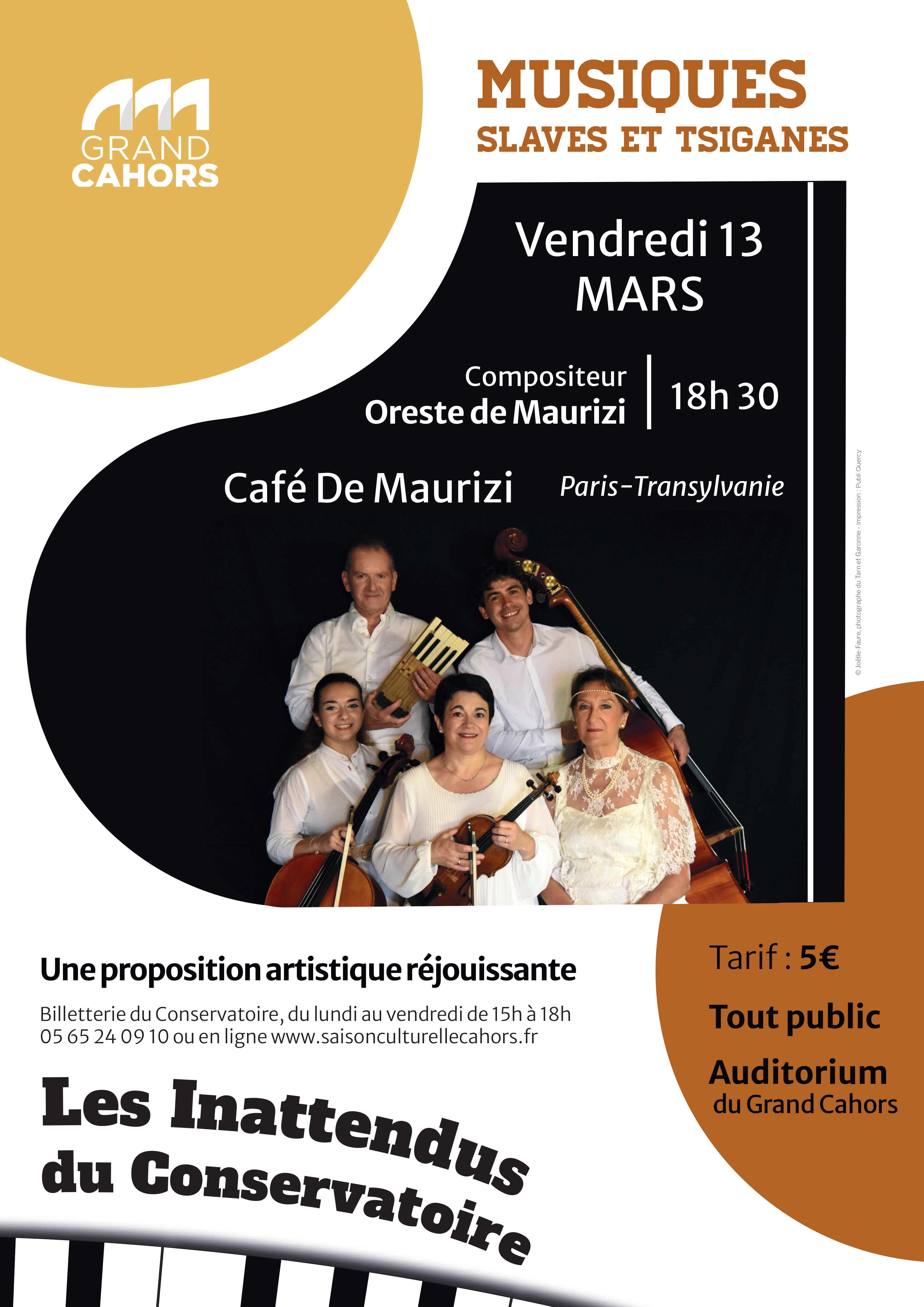 Les Inattendus du Conservatoire : Musiques slaves et tsiganes "Café de Maurizi"