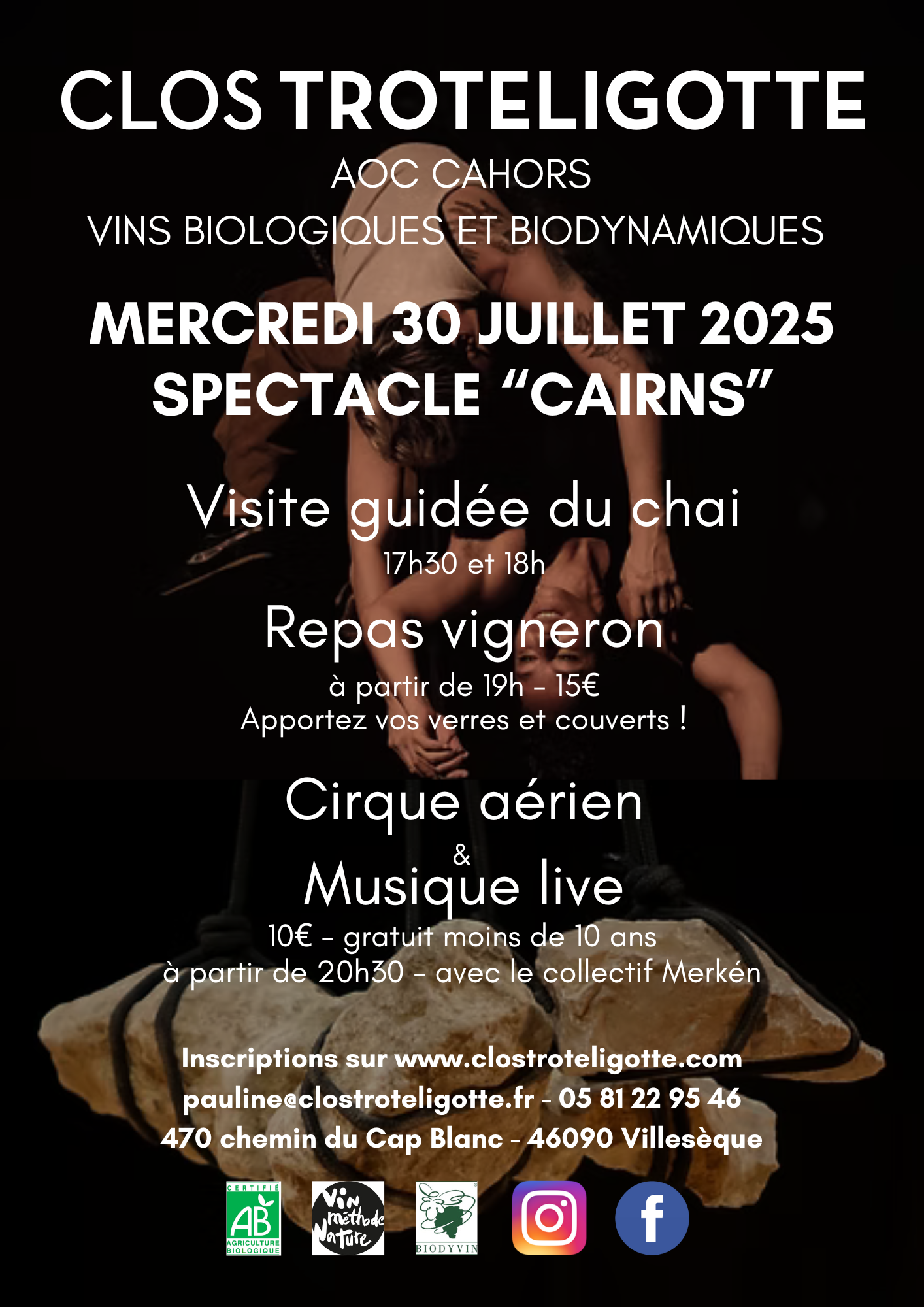 Visite, repas et spectacle au Clos Troteligotte