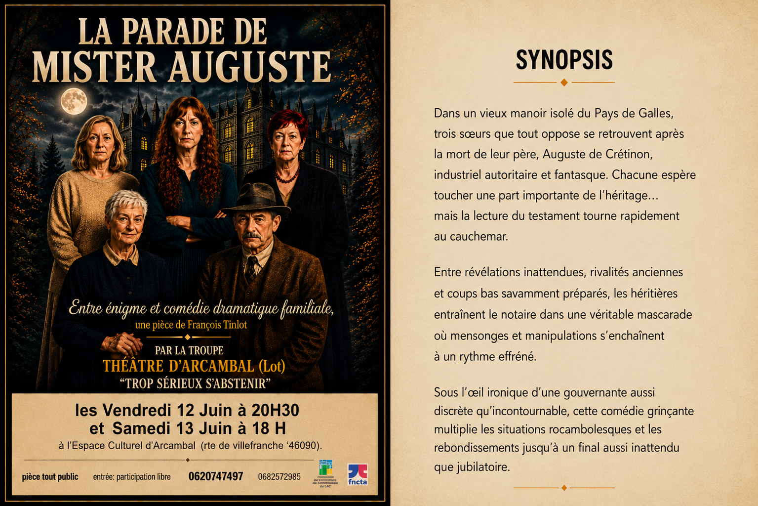 Théâtre à Arcambal: "La Parade de Mister Auguste"