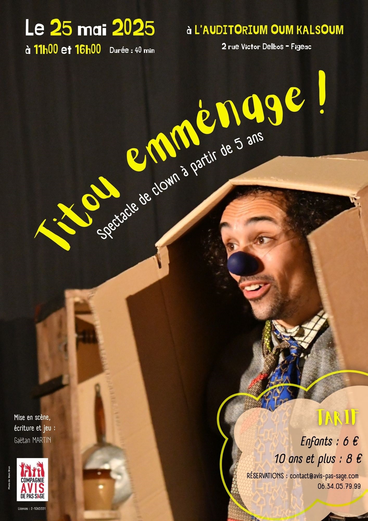 Spectacle jeune public à Figeac : Titou emménage