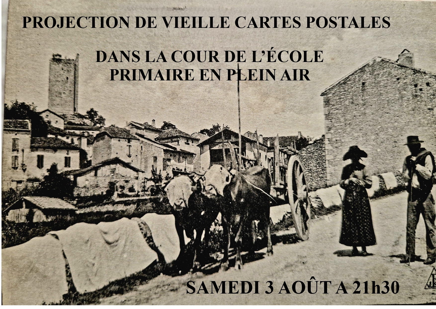 Projection de vieilles cartes postales