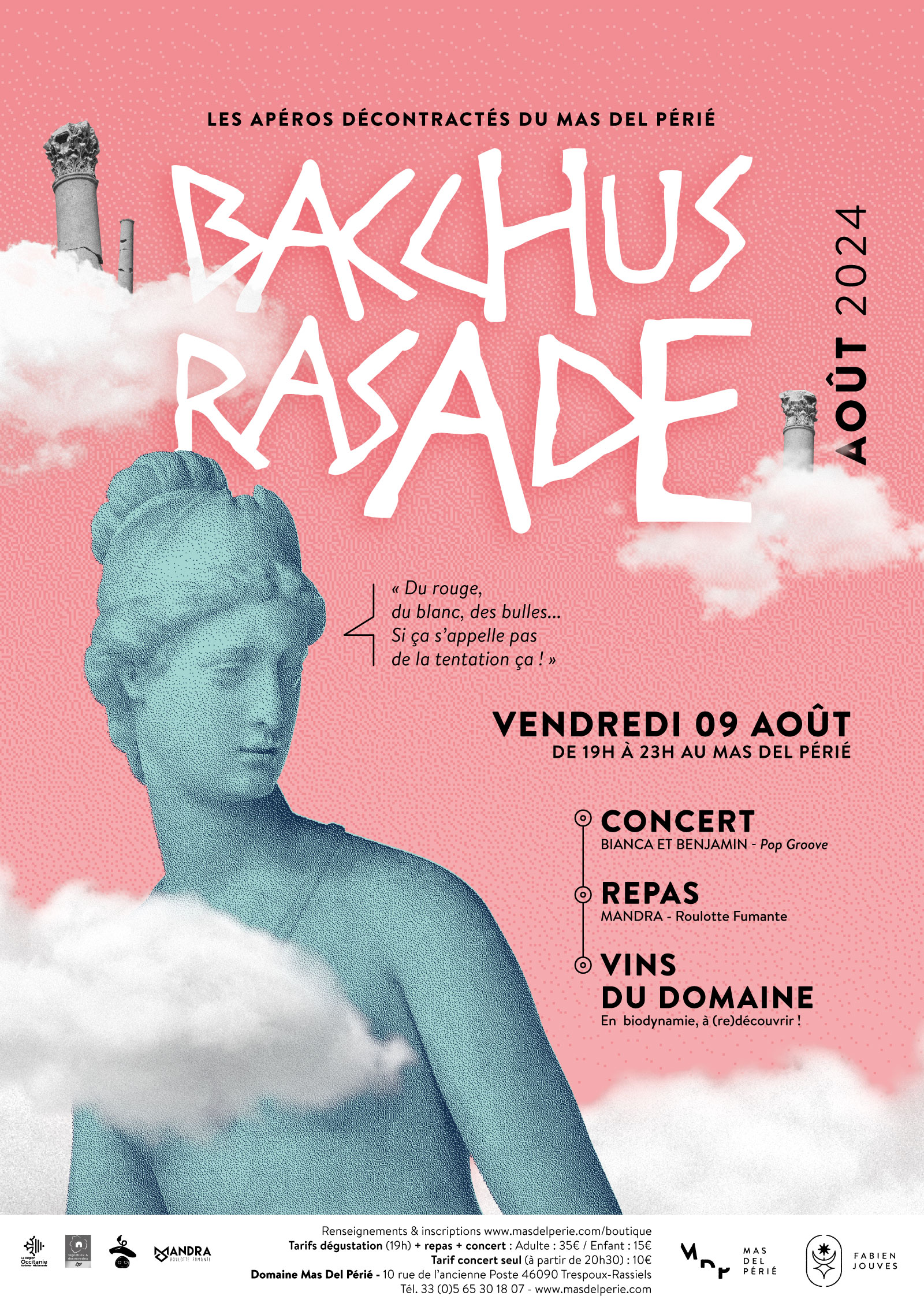 Les Bacchus Rasade, apéros décontractés au Mas del Périé, Trespoux-Rassiels