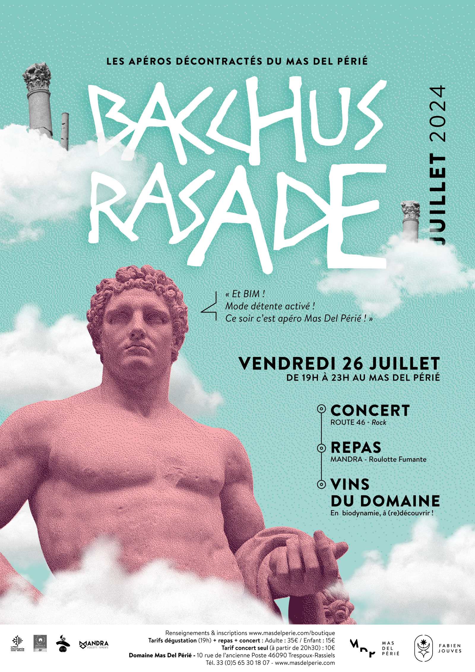 Les Bacchus Rasade, apéros décontractés au Mas del Périé