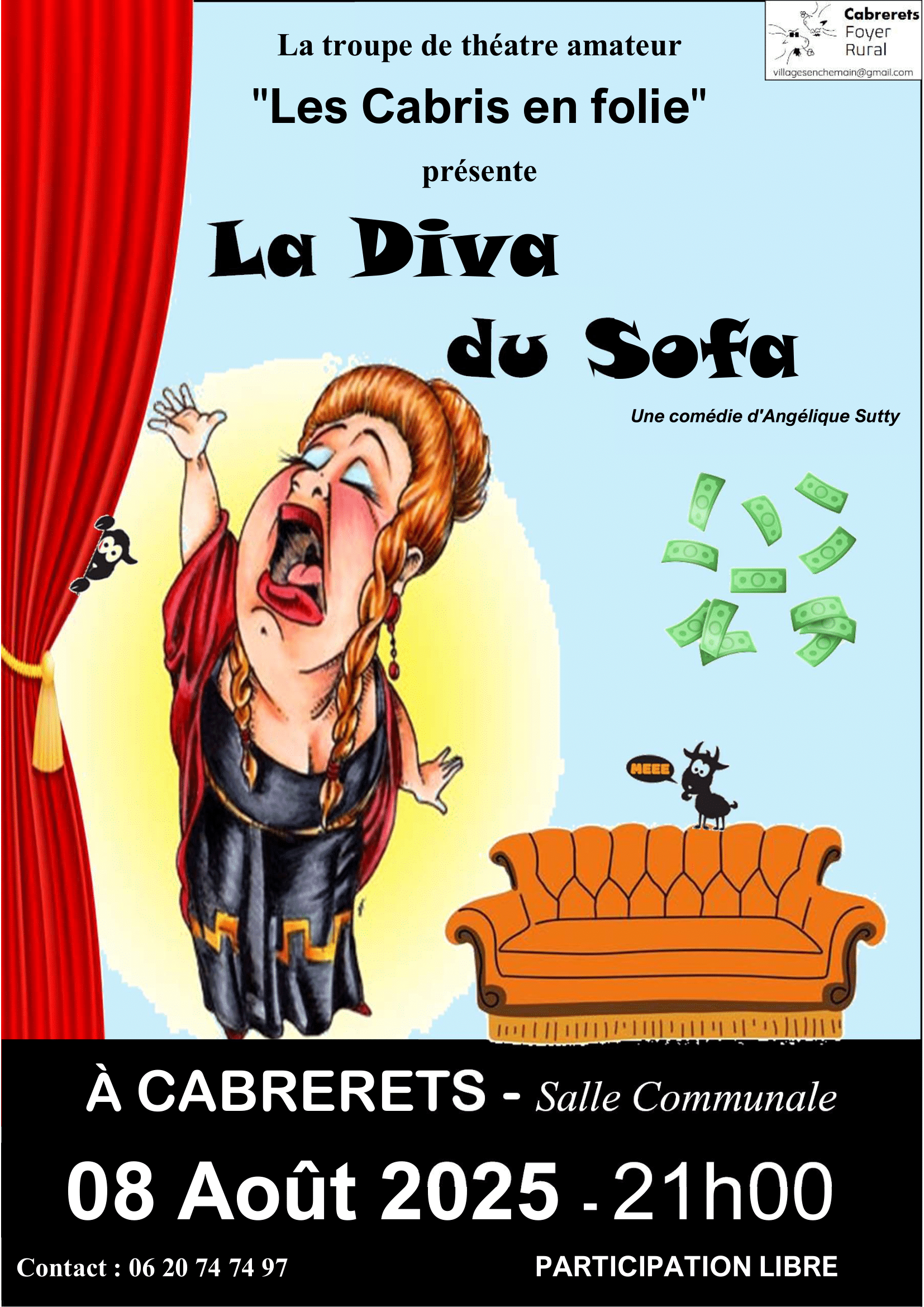 Théâtre à Cabrerets: "La Diva du sofa"