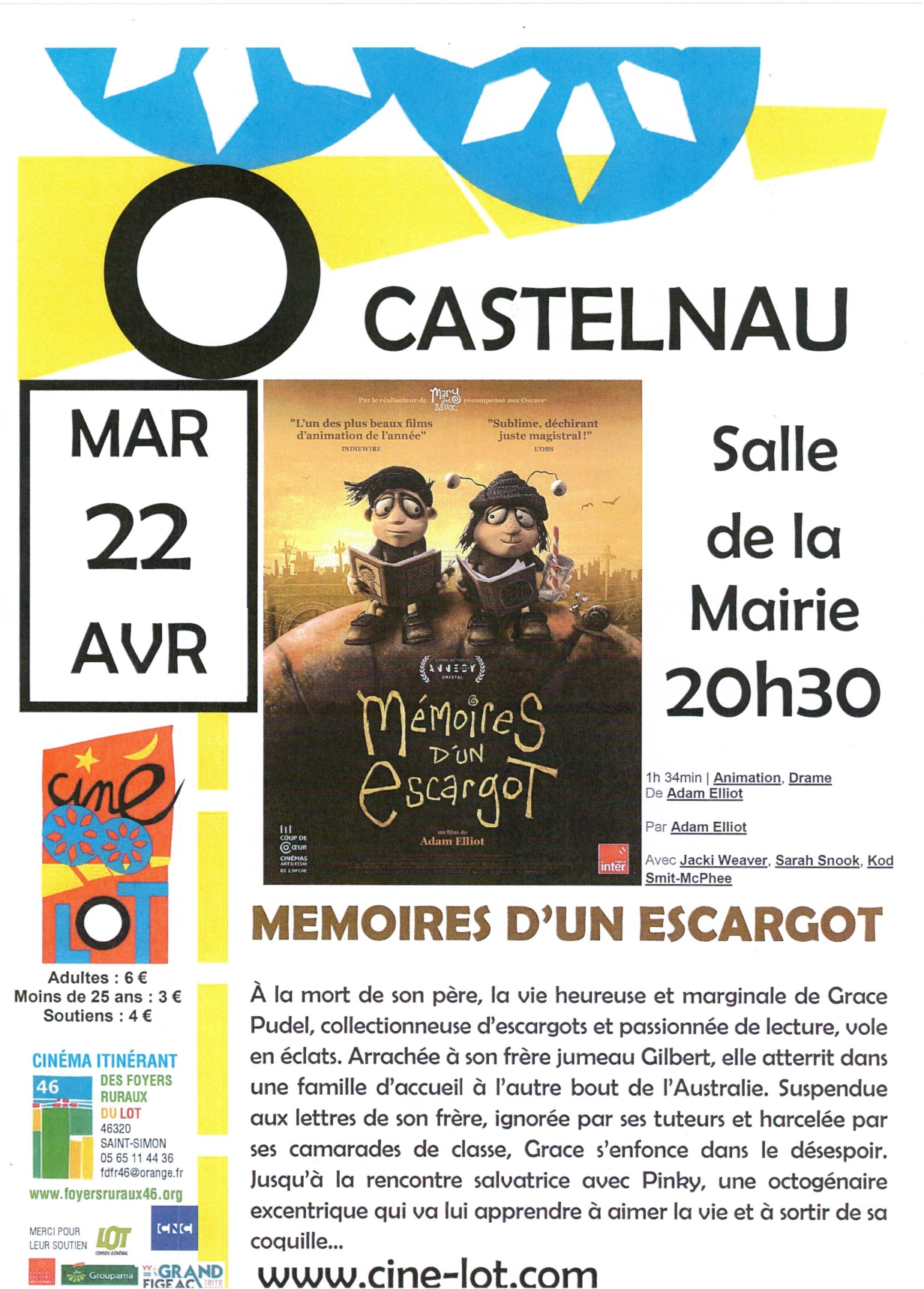 Ciné-Lot : "Mémoires d'un escargot"