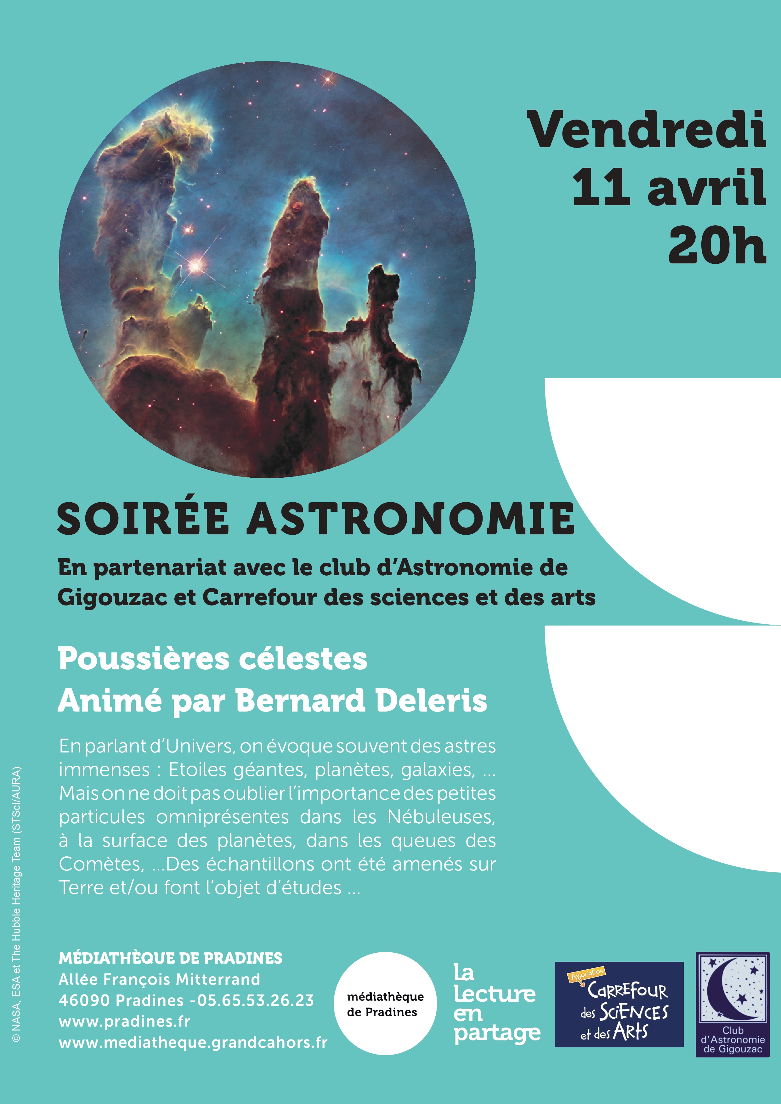 Soirée astronomie à la Médiathèque de Pradines