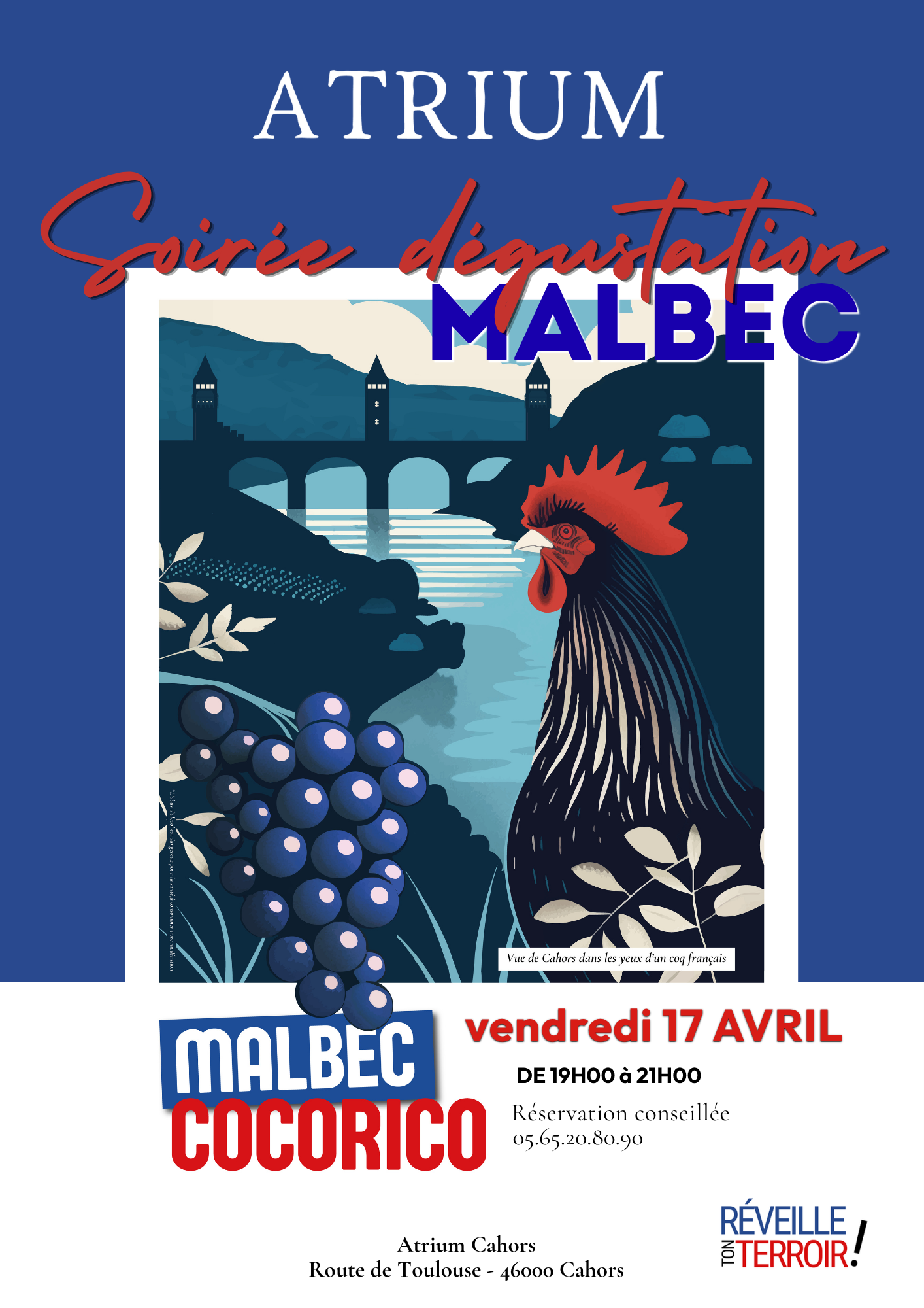 Soirée dégustation MALBEC COCORICO ! à l'Atrium