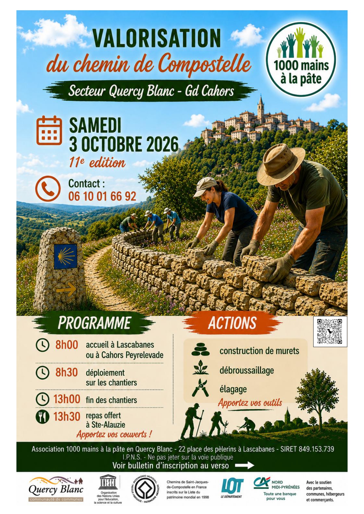 1000 mains à la pâte en Quercy Blanc