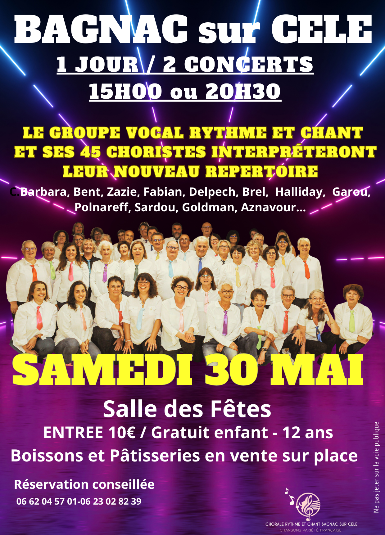 Concert Rythme et Chant à Bagnac-sur-Célé : chansons variétés françaises — visuel événement