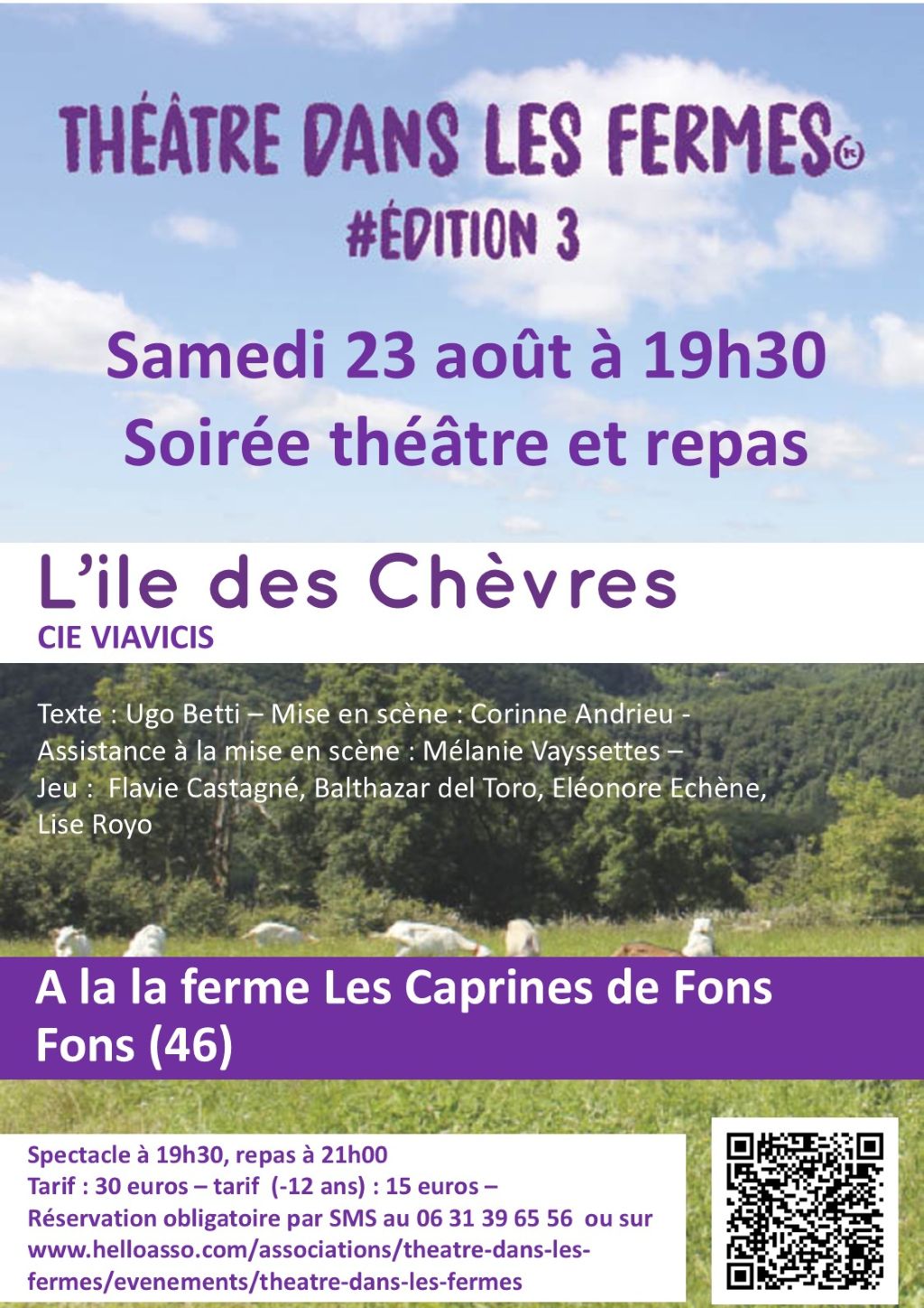 Théâtre dans les fermes : l’Île des Chèvres à Fons