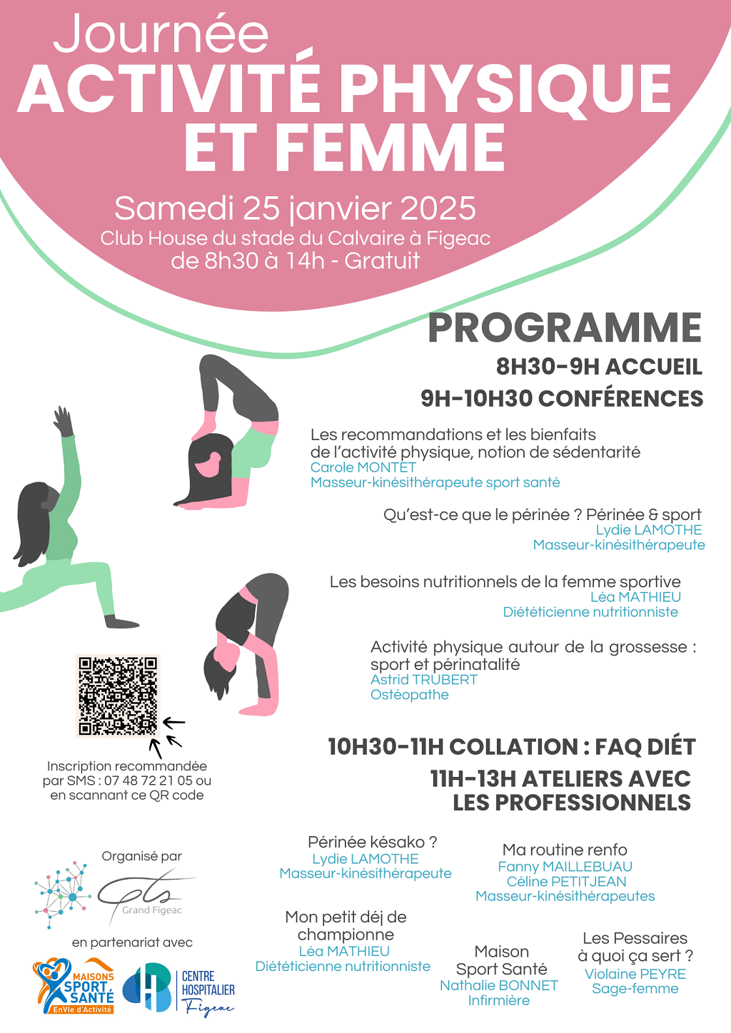 Conférences et ateliers à Figeac :  "Activité physique et femme"