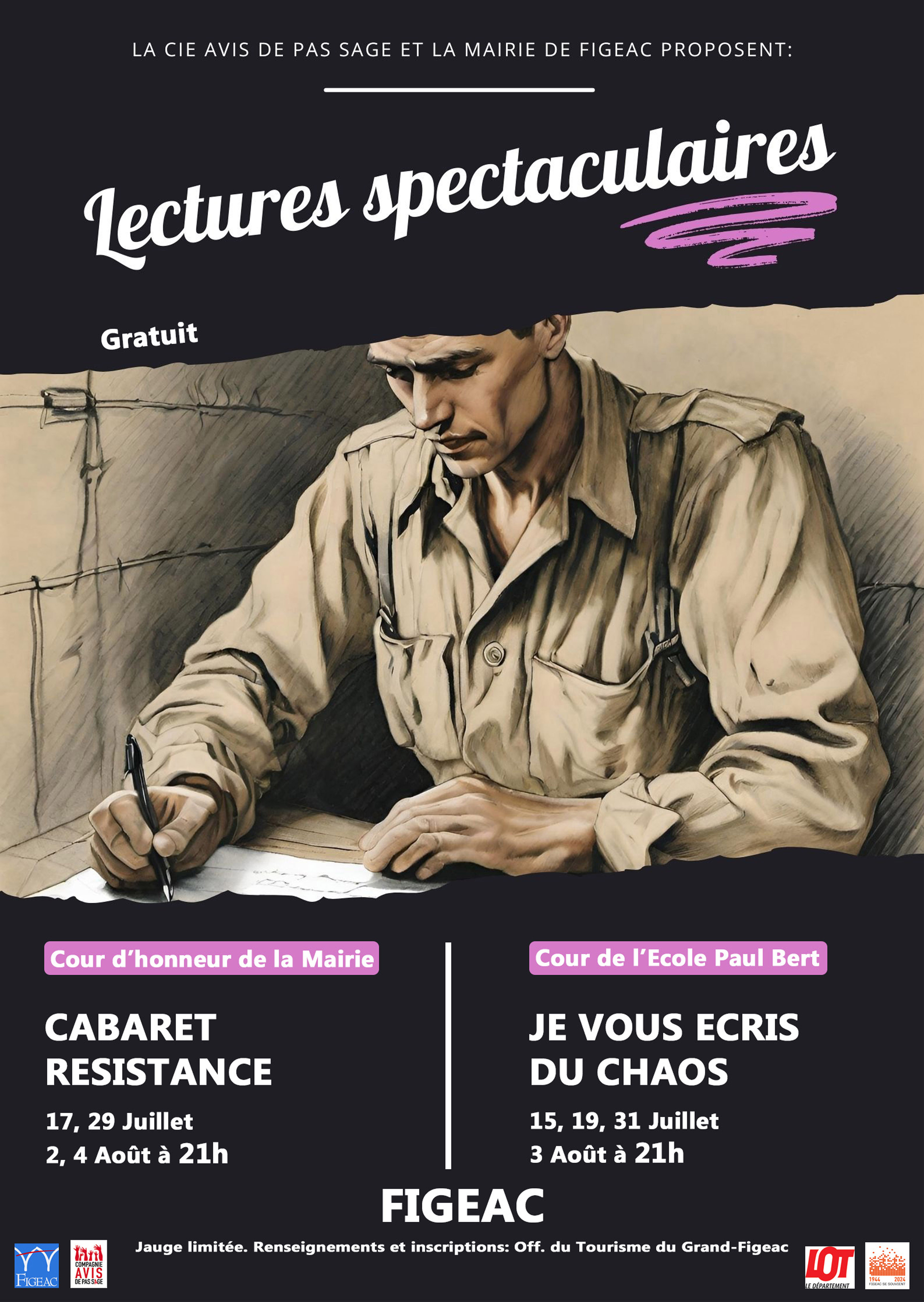 Figeac se souvient 1944 2024 : Lectures théâtralisées, Cabaret de la résistance