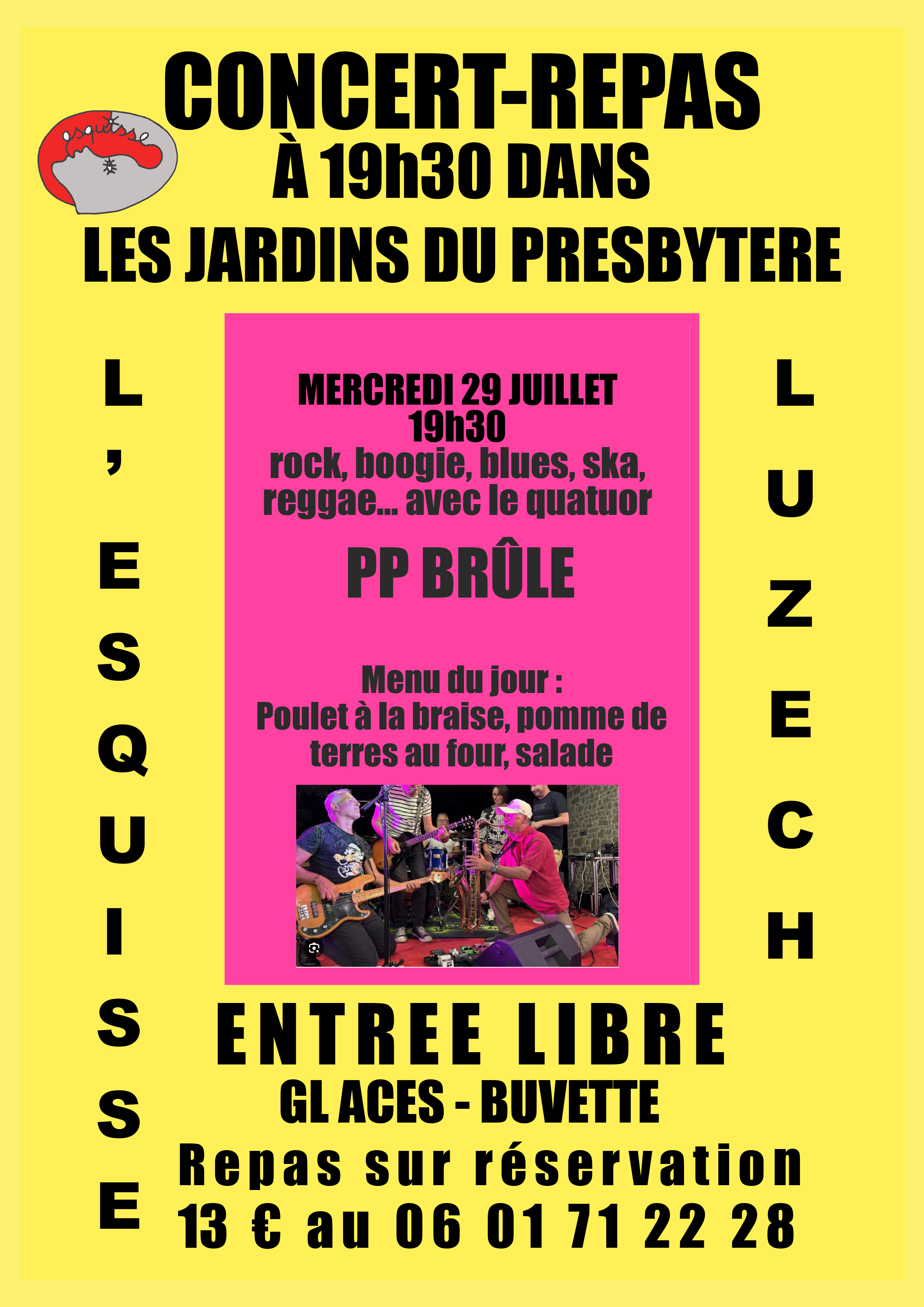 Concerts gratuits avec repas dans les jardins du presbytère