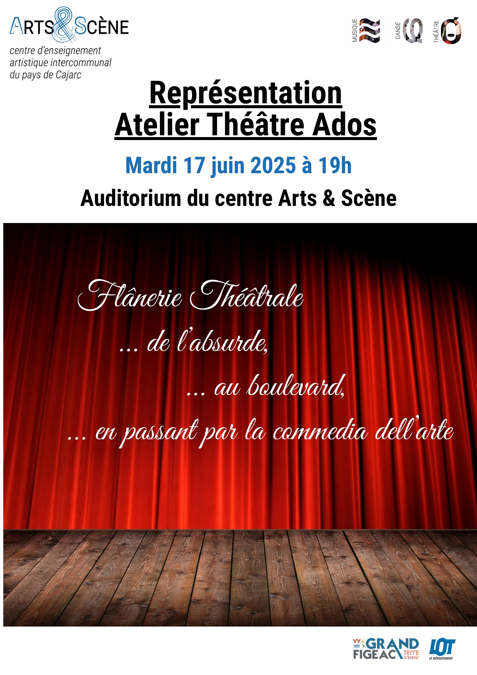 Représentation Atelier Théâtre Ados