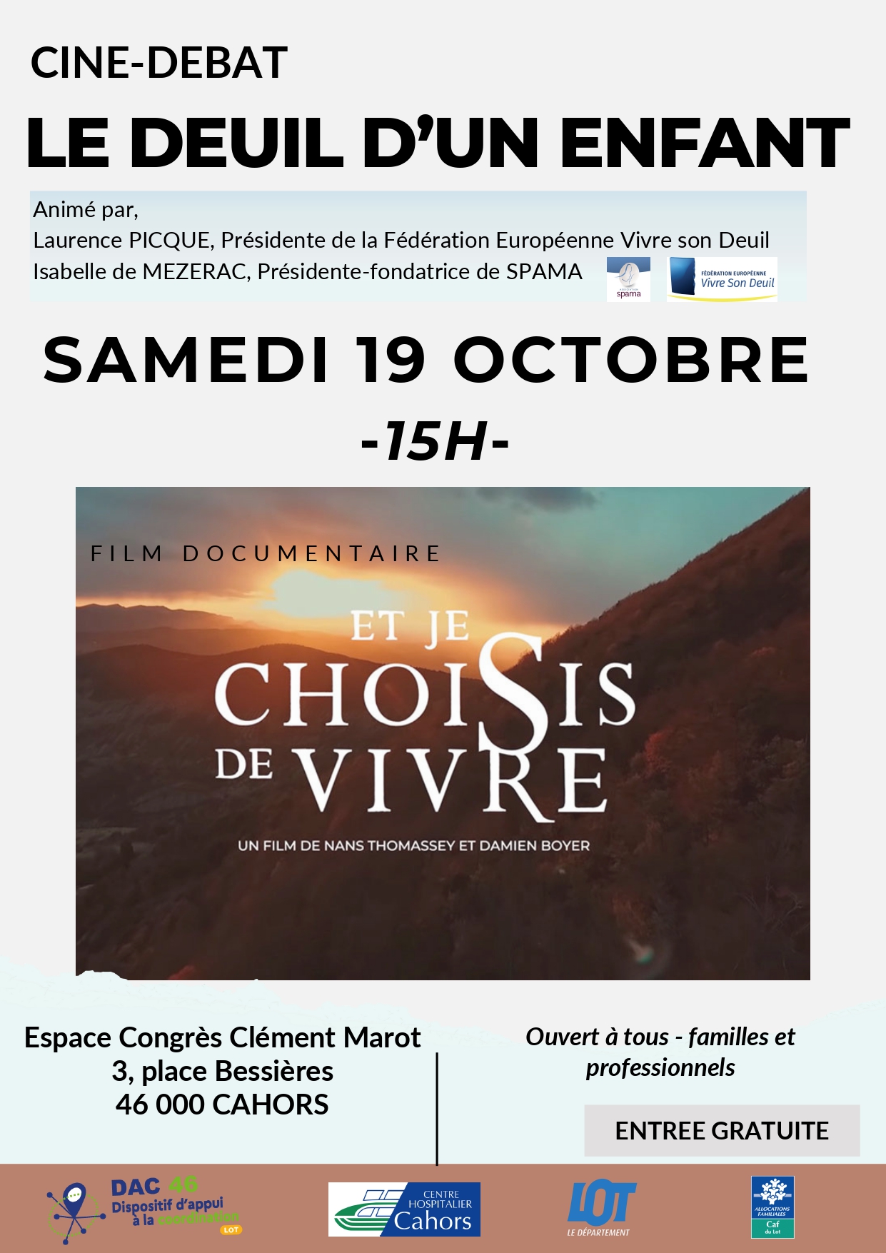 Ciné-débat "Et je choisis de vivre"