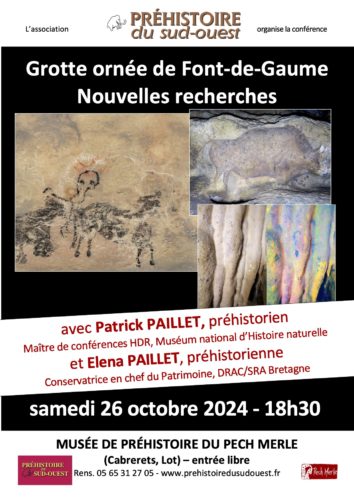 Conférence : "Grotte ornée de Font-de-Gaume. Nouvelles recherches"
