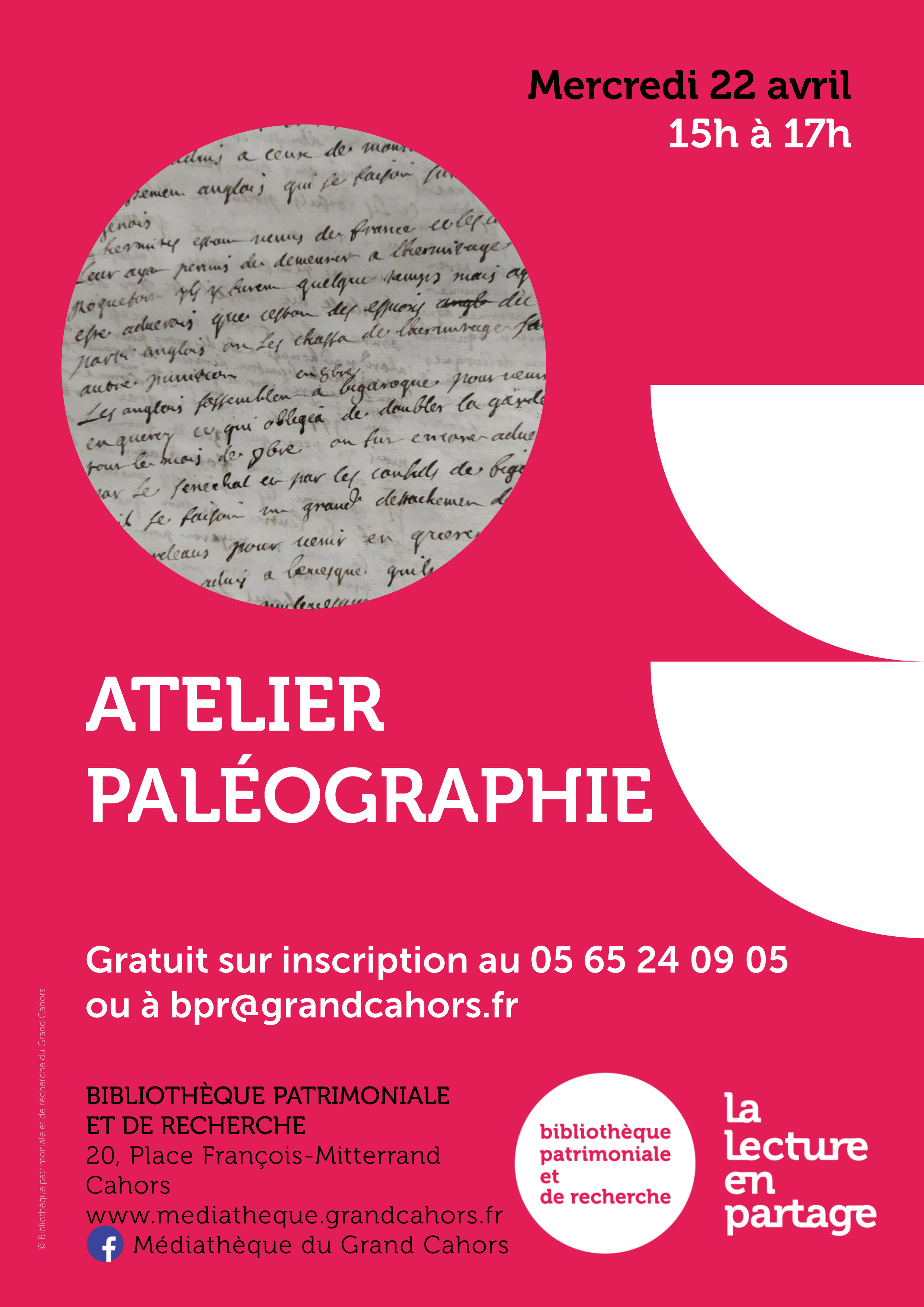 Atelier paléographie à la Bibliothèque Patrimoniale et de Recherche