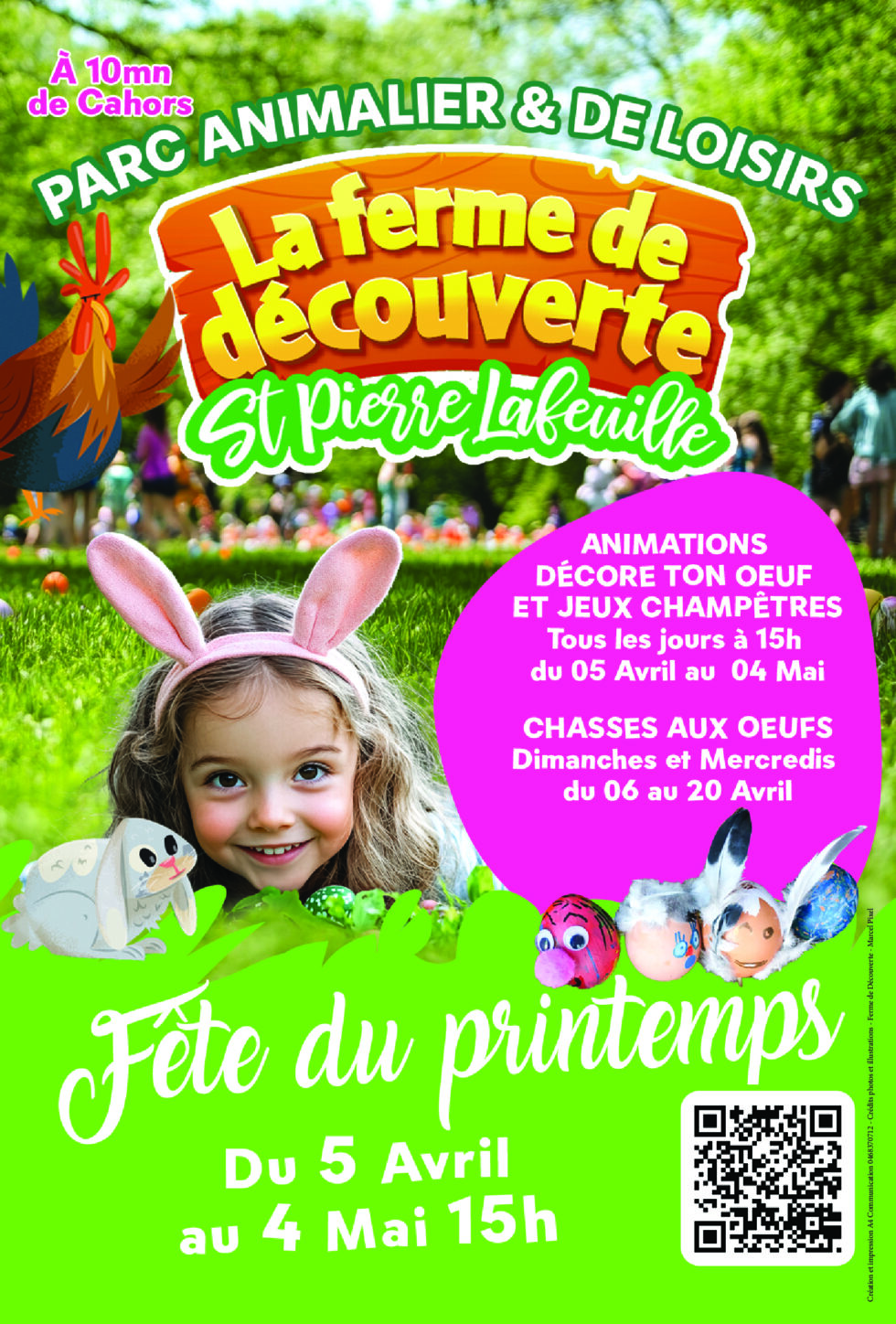 Chasse aux œufs à la ferme de découverte