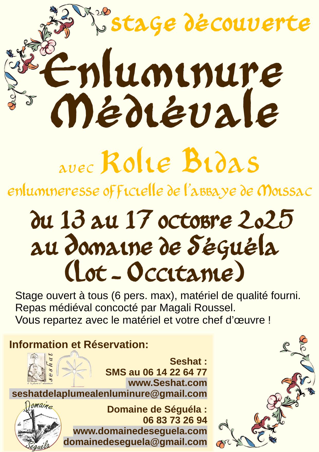 Stage Enluminure Médiévale