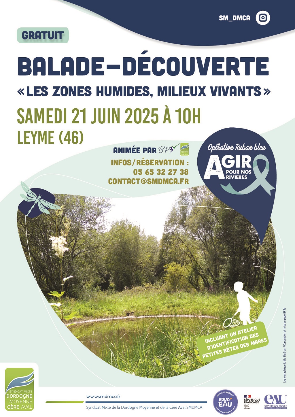 Balade découverte : les zones humides, milieux vivants à Leyme