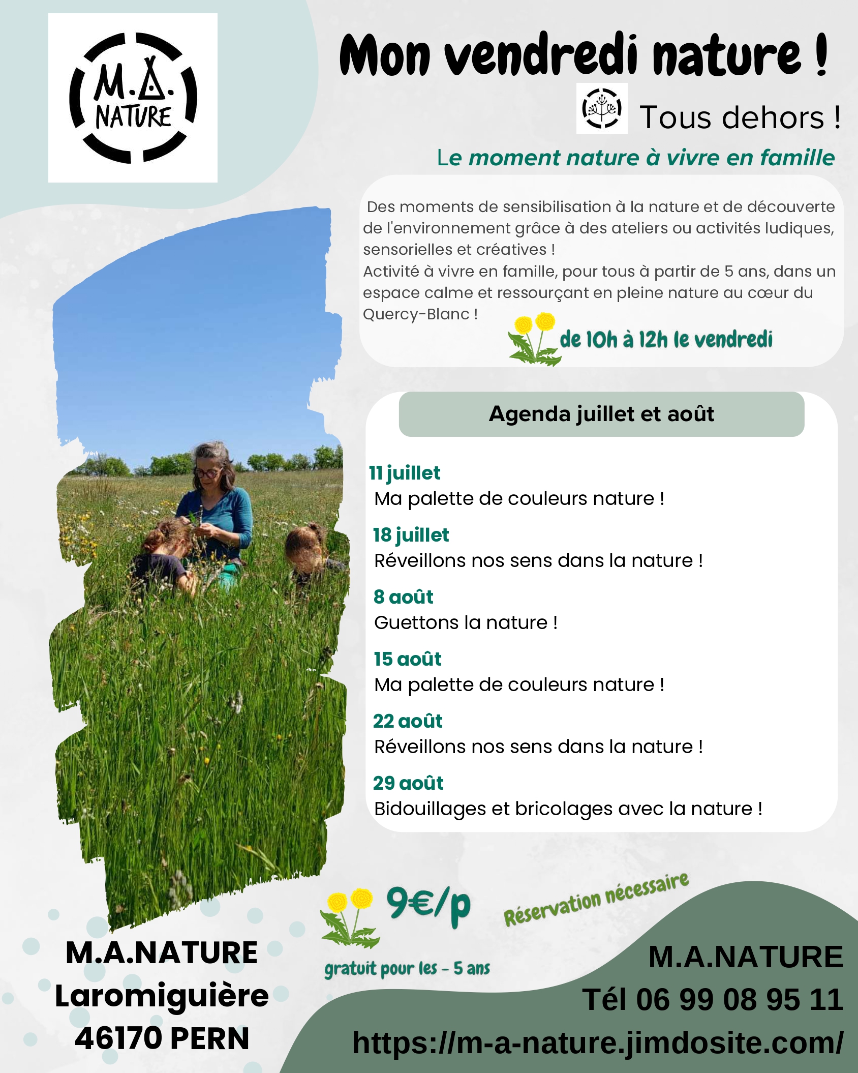 Animation nature "Réveillons nos sens dans la nature !" M.A Nature