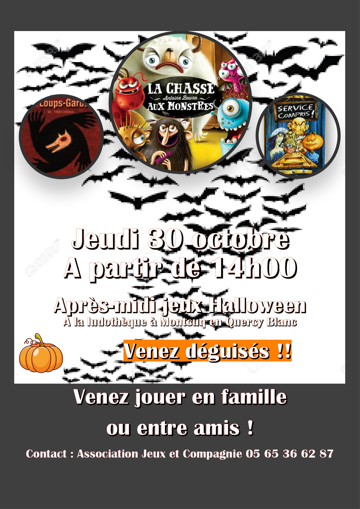 Après midi jeux Halloween à la ludothèque de Montcuq