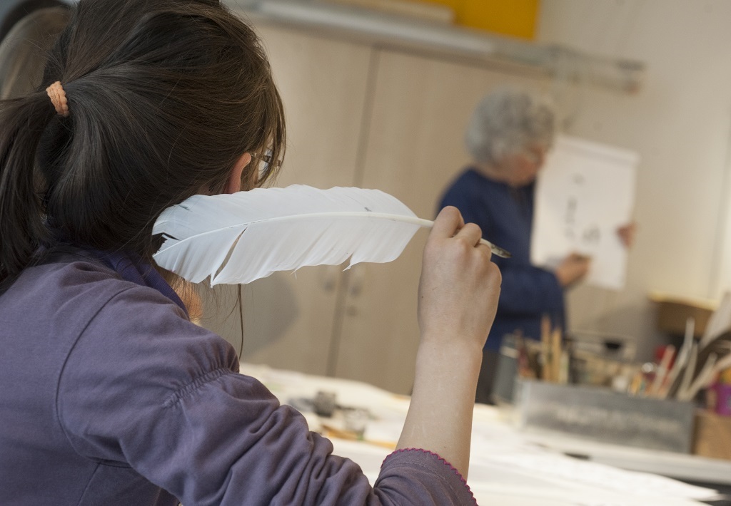 Graines de Moutards à Figeac : mini stage, voyage en Calligraphie