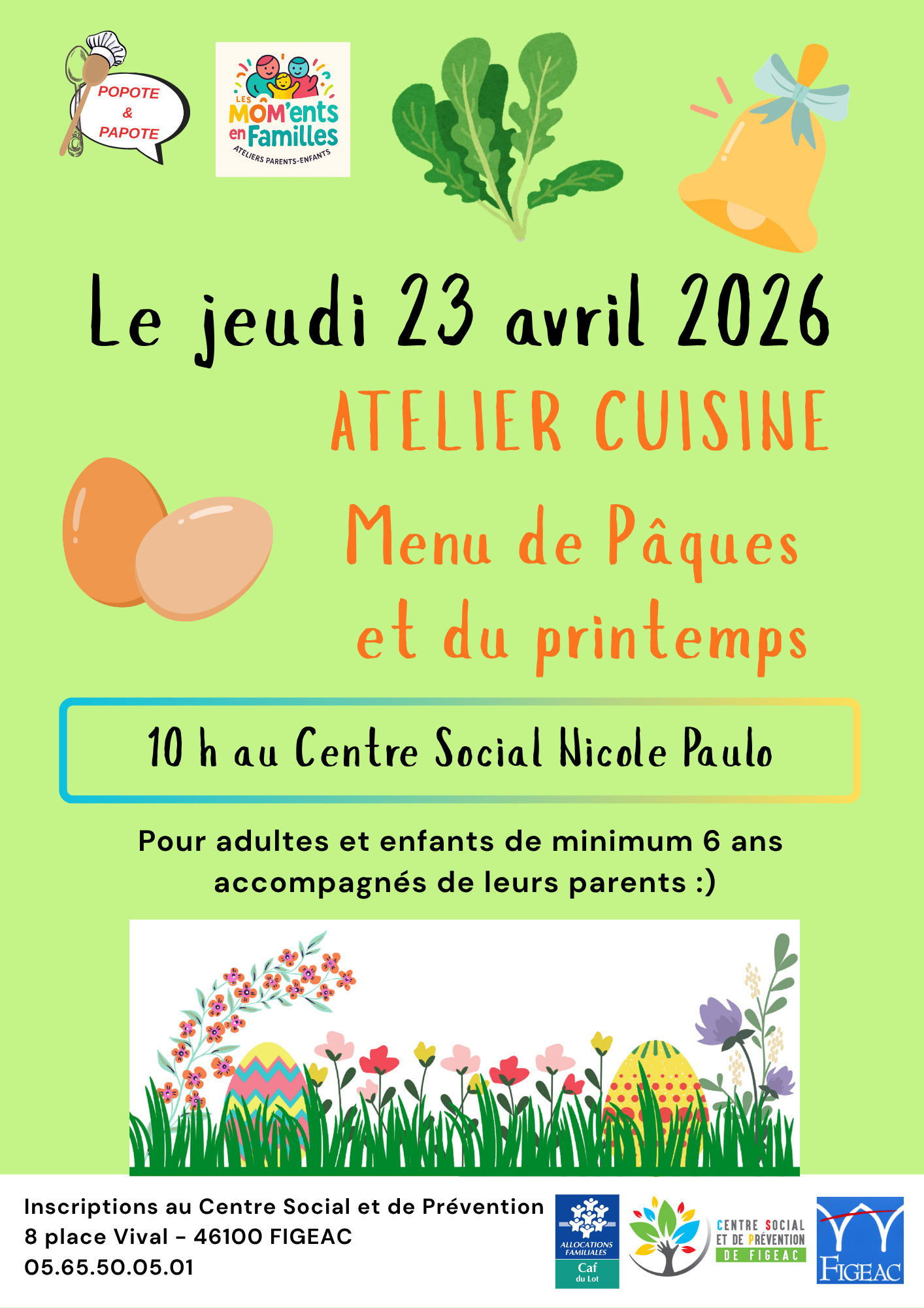 Atelier cuisine "Popote et Papote" à Figeac : spécialités syriennes — visuel événement