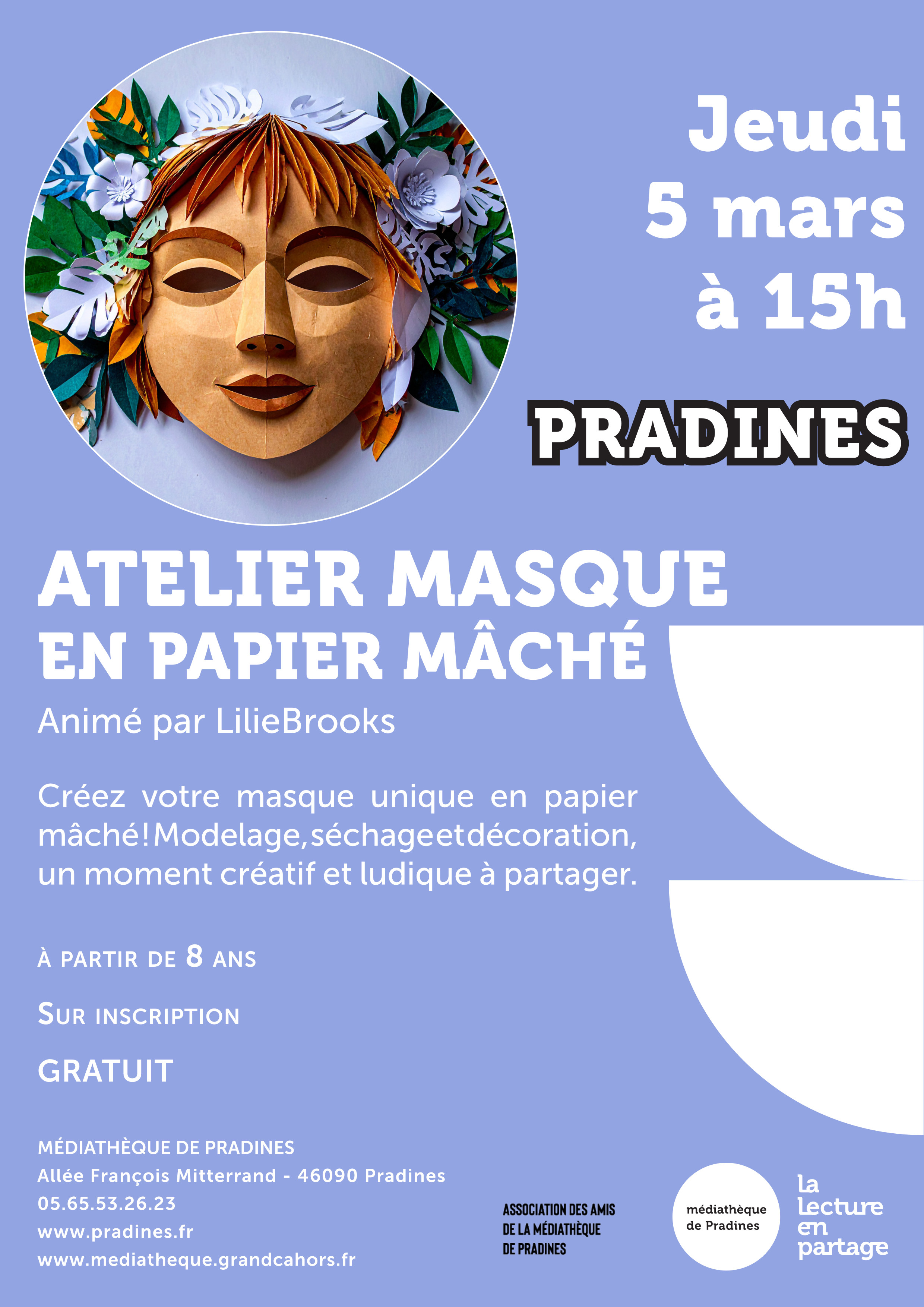 Atelier masque en papier mâché
