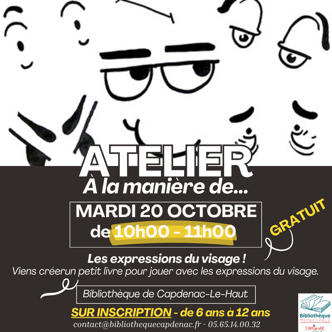 Atelier Créatif « A la manière de ... » à la Bibliothèque de Capdenac