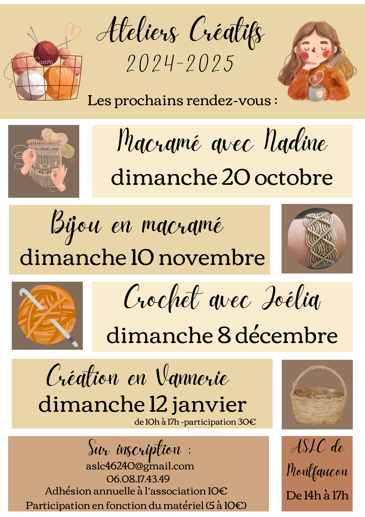Atelier créatif vannerie