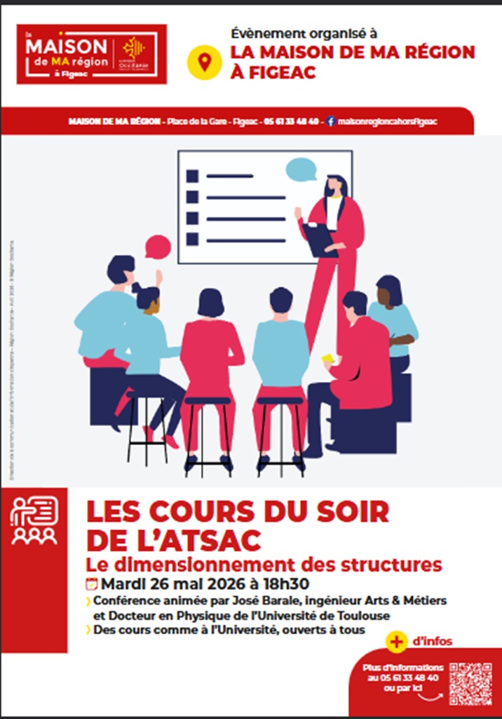 Les cours du soir de l’ATSAC : le dimensionnement des structures — visuel événement