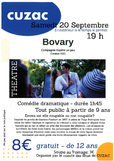 Théâtre "Bovary" par la compagnie Espère un peu