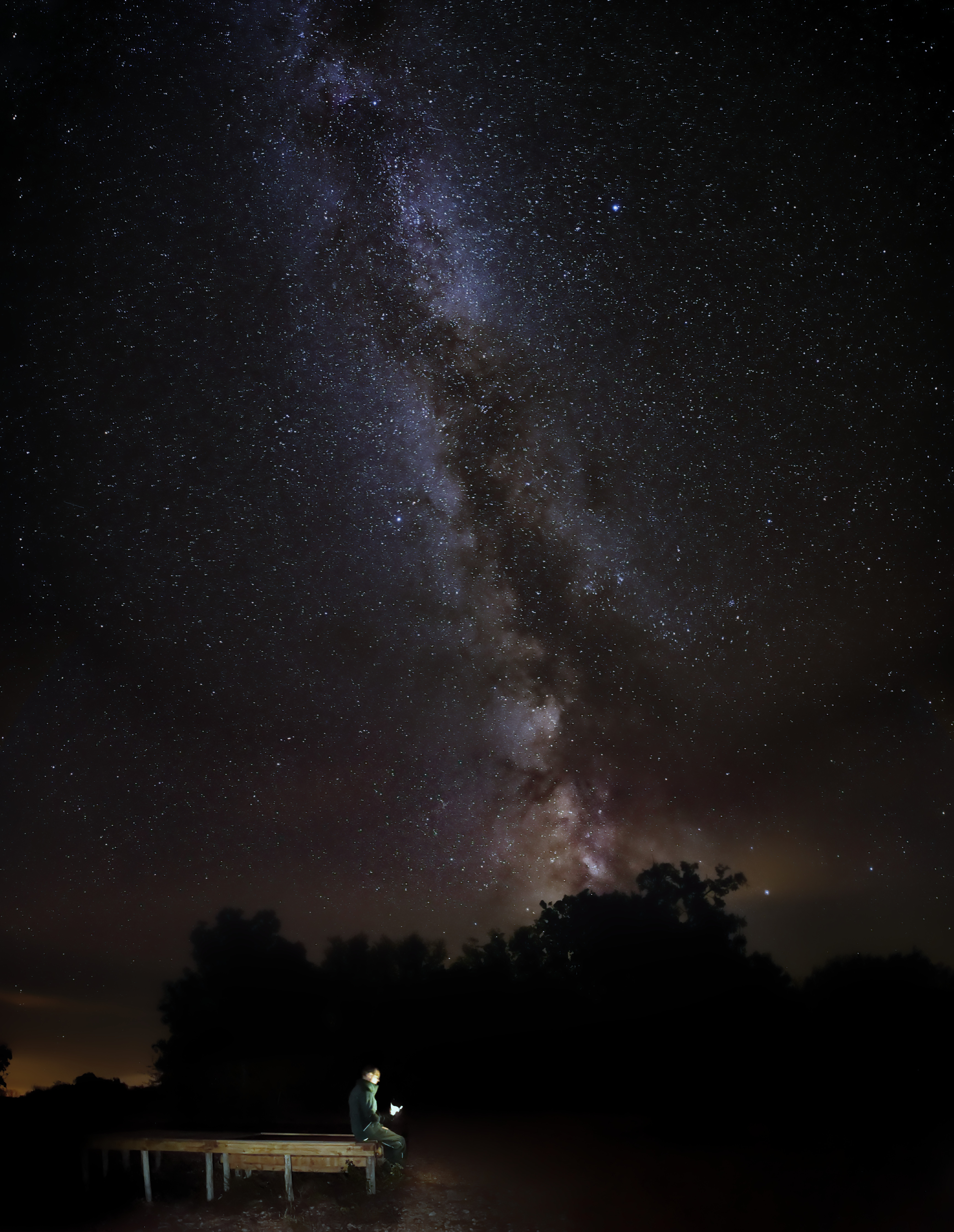 Bain de nuit sou la voie lactée