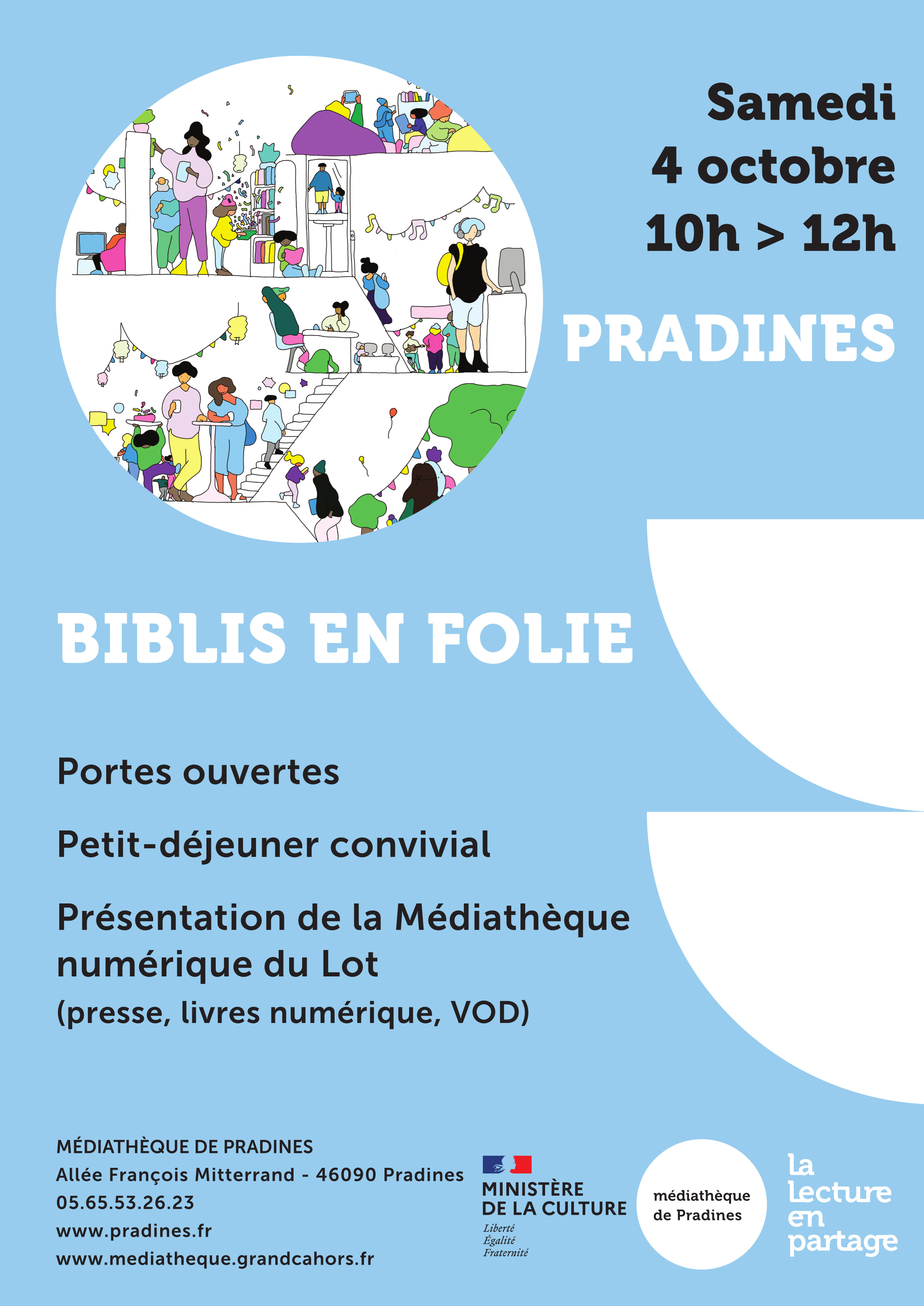 Biblis en folie : portes ouvertes à la médiathèque de Pradines