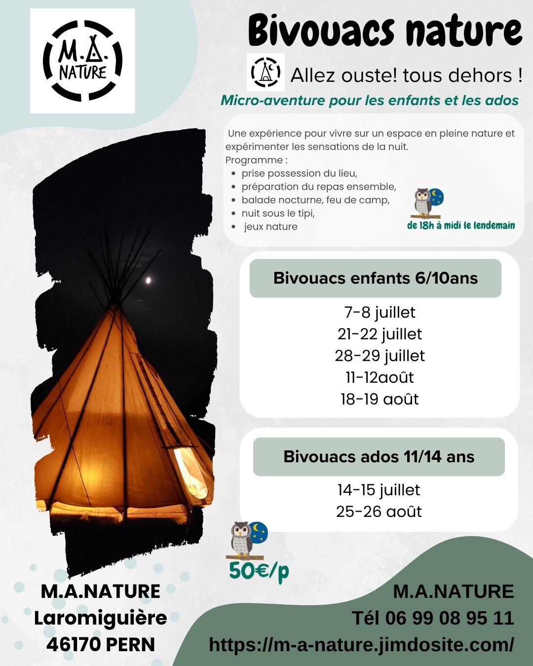 Bivouac nature enfants, Pern - photo 2