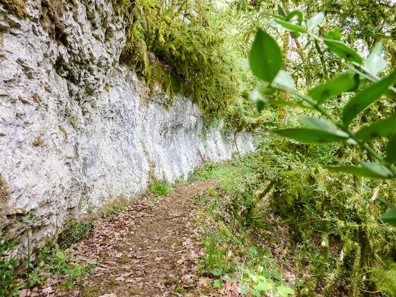 Blanzaguet - Flanc de falaise sous le Roc des Monges © Lot Tourisme - C. Sanchez