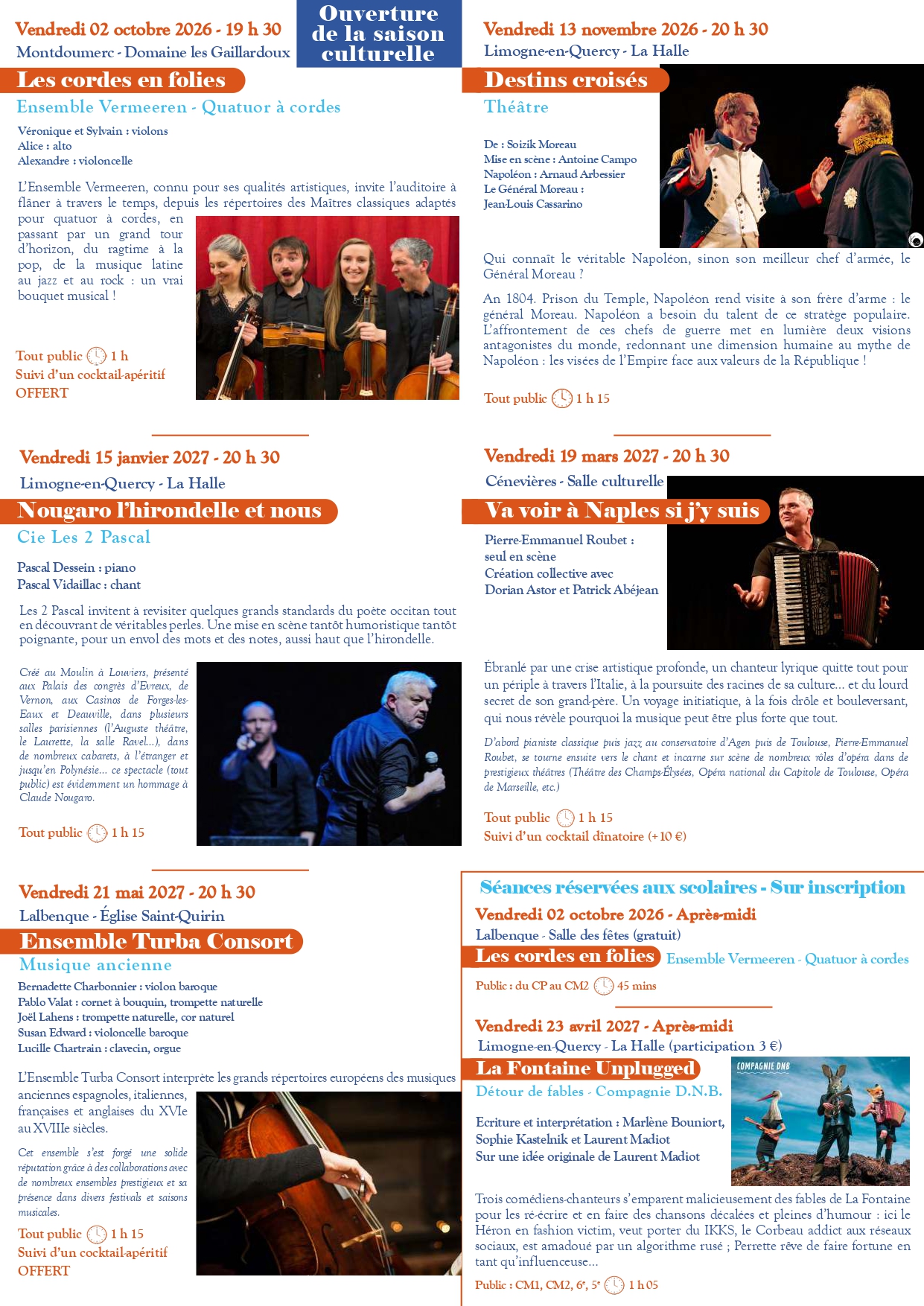 Les Cordes en Folies - Concert Quatuor Vermeeren