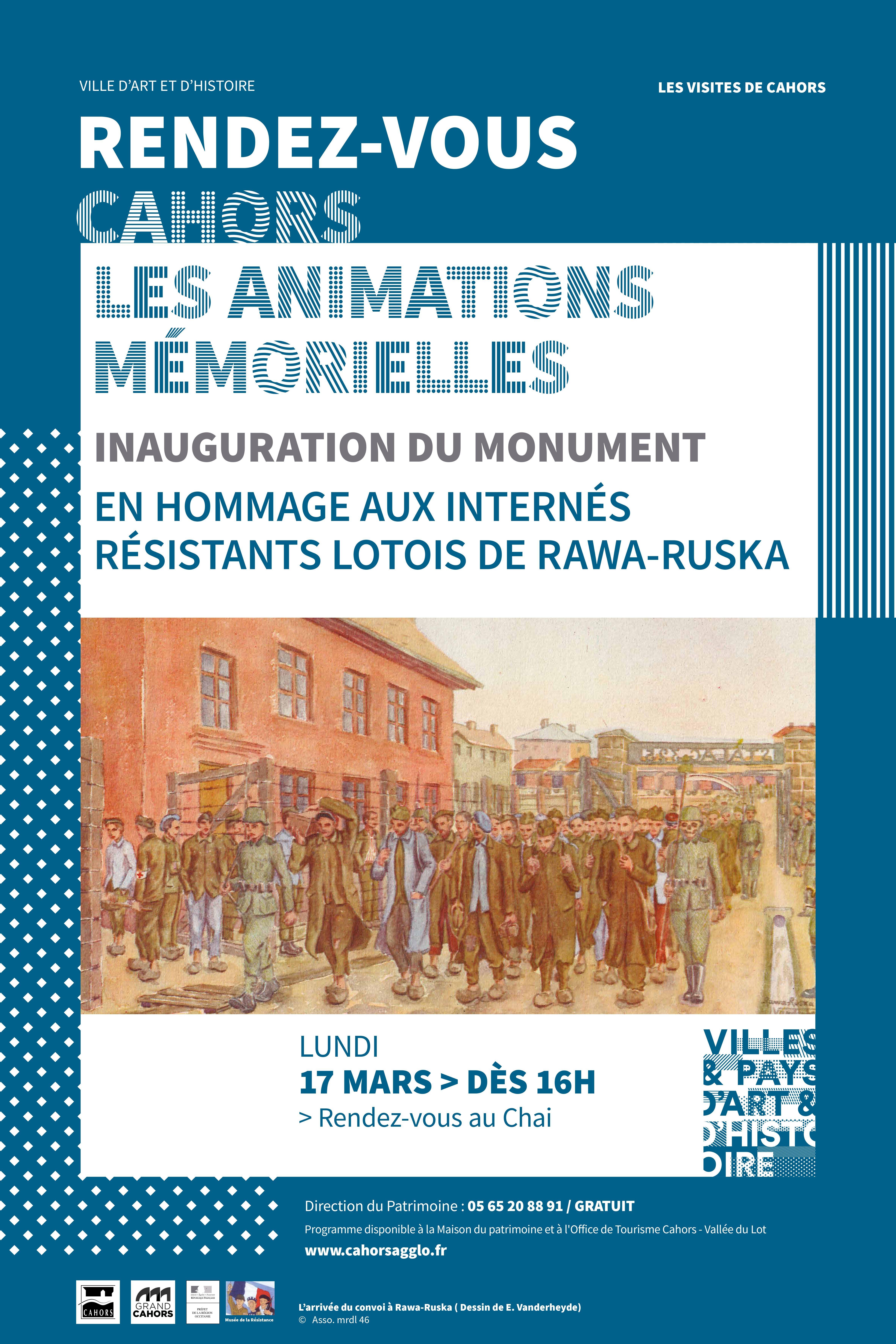 Animations mémorielles : Inauguration du monument en hommage aux internés résistants lotois de Rawa-Ruska